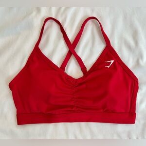 Gymshark | Ruched Sports Bra, Conditioning Red, S